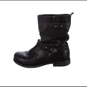 rag & bone black moto leather boots